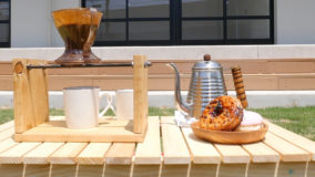 [おうちカフェ]ドリッパースタンドをDIY！サビ加工に簡単ステンシルも- Coffee brewer stand DIY& add rust effect